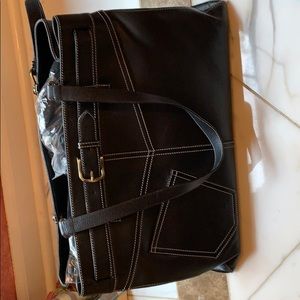 Black Leather Christian Dior Purse